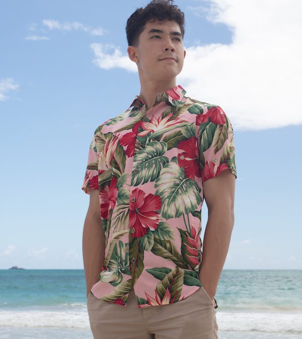 Luke in Men's Royal Hawaiian Aloha Shirt