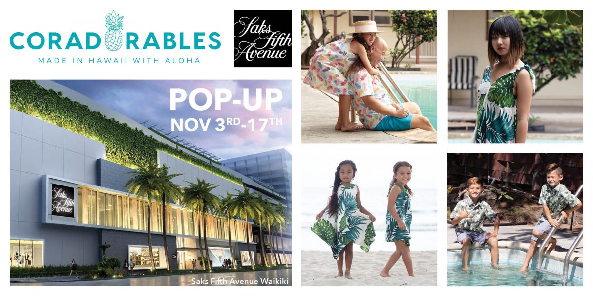 Coradorables and Saks Fifth Avenue Pop-up Banner